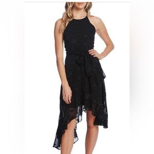 CeCe Sleeveless Floral Lace Ruffle Black 
Dress woman’s size 8
